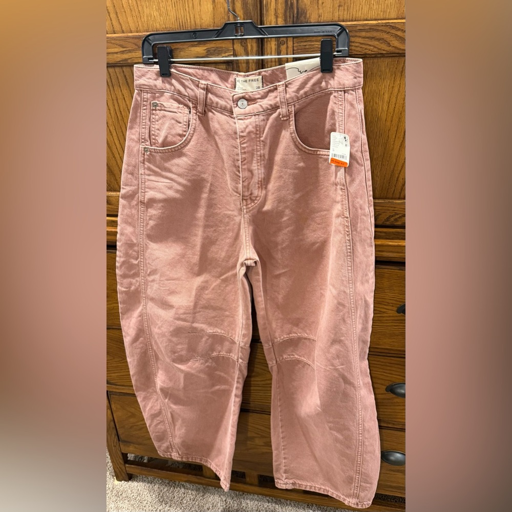 NWT 🌹We the Free Dusty Rose Pink Barrel Pants